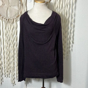 James Perse Plum Scoop Neck Long Sleeve Top Size 3/Large